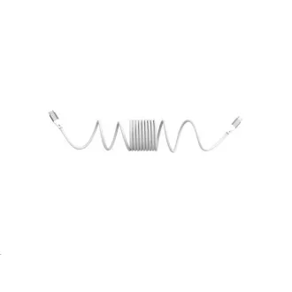 WG - Dátový kábel Type-C na Type-C, 1 meter, 3A, 60W, magnetický samonavíjací, biela