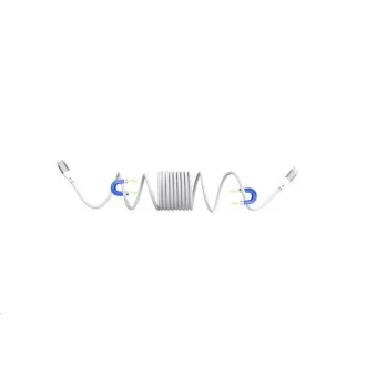 WG - Dátový kábel Type-C na Type-C, 1 meter, 3A, 60W, magnetický samonavíjací, biela