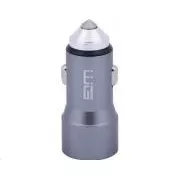 WG - Nabíjačka do auta 2x USB 58, 5W, 1x USB-C PD 36W + 1x USB-A 22.5W, strieborná