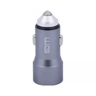WG - Nabíjačka do auta 2x USB 58, 5W, 1x USB-C PD 36W + 1x USB-A 22.5W, strieborná