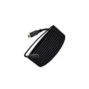 WG - Predlžovací kábel USB-C (male) na USB-C (female), 2 metre, nylonový oplet, čierna