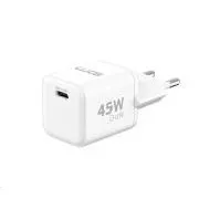 WG - Sieťová nabíjačka GaN 1x USB-C, PD PPS 45W, biela