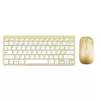 WG - Bluetooth klávesnica s myšou, zlatá