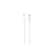 WG - Dátový kábel Type-C to USB-A / 2m / 3A / nylon braided / white