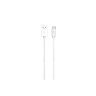 WG - Dátový kábel Type-C to USB-A / 2m / 3A / nylon braided / white