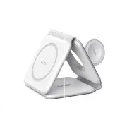 WG - Bezdrôtová nabíjačka WGMaxFlex 3in1 / Skladacia / 15W+5W+2.5W / WG 42 / white
