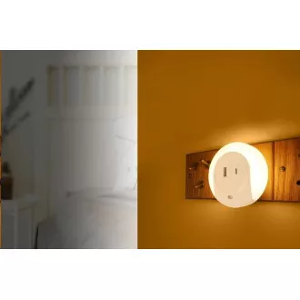 WG - Nočné LED svetlo do zásuvky s USB / WG FireFly / white