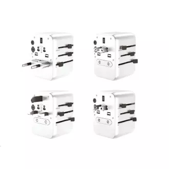 WG - Univerzálna cestovná sieťová nabíjačka GaN pre hlavné svetové elektrické siete / PD 20W / white