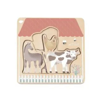 Drevené puzzle viacvrstvové - Farma so zvieratkami Drevené puzzle viacvrstvové - Farma so zvieratkami