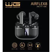 WG - Bluetooth slúchadlá WG AirFlex 8, ENC + ANC, čierna