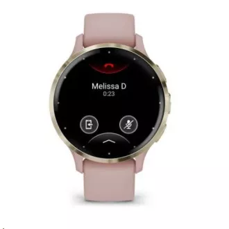 Garmin Venu® 3S, Nerezová luneta Soft Gold, puzdro Dust Rose, silikónový remienok