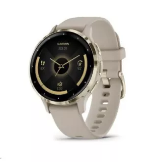 Garmin Venu® 3S, Nerezová luneta Soft Gold, puzdro French Gray, silikónový remienok Garmin Venu® 3S, Nerezová luneta Soft Gold, puzdro French Gray, silikónový remienok