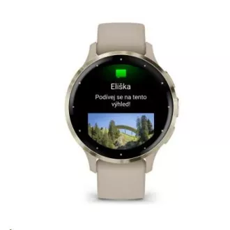 Garmin Venu® 3S, Nerezová luneta Soft Gold, puzdro French Gray, silikónový remienok Garmin Venu® 3S, Nerezová luneta Soft Gold, puzdro French Gray, silikónový remienok