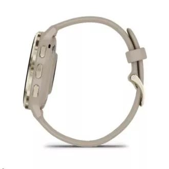 Garmin Venu® 3S, Nerezová luneta Soft Gold, puzdro French Gray, silikónový remienok Garmin Venu® 3S, Nerezová luneta Soft Gold, puzdro French Gray, silikónový remienok