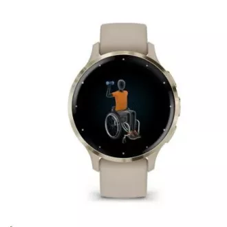 Garmin Venu® 3S, Nerezová luneta Soft Gold, puzdro French Gray, silikónový remienok Garmin Venu® 3S, Nerezová luneta Soft Gold, puzdro French Gray, silikónový remienok