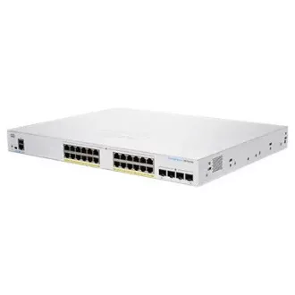 Cisco switch CBS350-24P-4G, 24xGbE RJ45, 4xSFP, fanless, PoE+, 195W