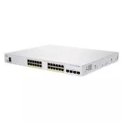 Cisco switch CBS250-24P-4X (24xGbE, 4xSFP+, 24xPoE+, 195W, fanless)