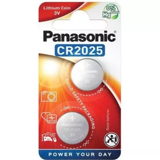 PANASONIC Lítiová batéria (gombíková) CR-2025EL/2B 3V (Blister 2ks)