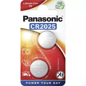 PANASONIC Lítiová batéria (gombíková) CR-2025EL/2B 3V (Blister 2ks)
