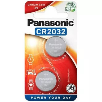 PANASONIC Lítiová batéria (gombíková) CR-2032EL/2B 3V (Blister 2ks)