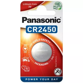 PANASONIC Lítiová batéria (gombíková) CR-2450EL/1B 3V (Blister 1ks)