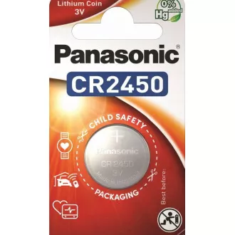 PANASONIC Lítiová batéria (gombíková) CR-2450EL/1B 3V (Blister 1ks)