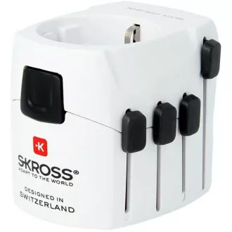SKROSS cestovný adaptér PRO, 6.3A max., uzemnený, univerzálny pre celý svet