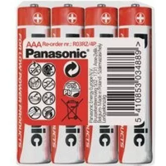 PANASONIC Zinkouhlíkové batérie Red Zinc R03RZ/4P AAA 1, 5V (shrink 4ks)
