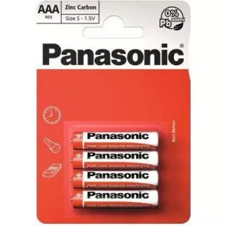 PANASONIC Zinkouhlíkové batérie Red Zinc R03RZ/4P AAA 1, 5V (shrink 4ks)
