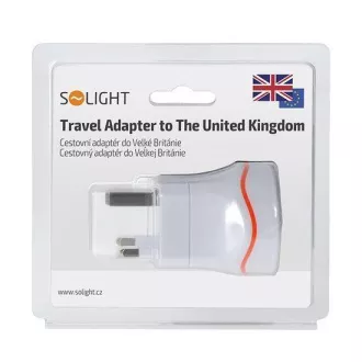 Solight cestovný adaptér pre použitie vo Veľkej Británii, typ G