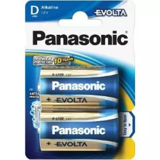 PANASONIC Alkalické batérie EVOLTA Platinum LR20EGE/2BP D 1, 5V (Blister 2ks)