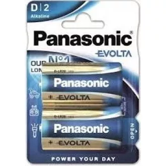 PANASONIC Alkalické batérie EVOLTA Platinum LR20EGE/2BP D 1, 5V (Blister 2ks)