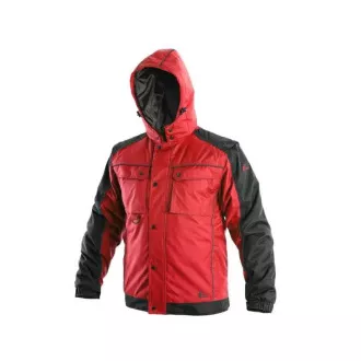 Bunda CXS IRVINE, zimná, pánska, červeno-čierna, veľ. 2XL