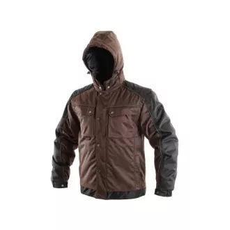 Bunda CXS IRVINE, zimná, pánska, hnedo-čierna, veľ. XL