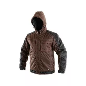 Bunda CXS IRVINE, zimná, pánska, hnedo-čierna, veľ. 4XL