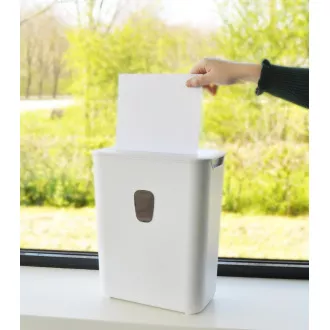 DESQ Skartovačka, 4 x 38 mm, 15l, krížový rez, biela DESQ Skartovačka, 4 x 38 mm, 15l, krížový rez, biela