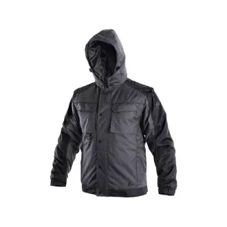 Bunda CXS IRVINE, zimná, pánska, šedo-čierna, veľ. 2XL