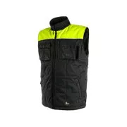 Pánska zimná vesta SEATTLE, fleece, čierno-žltá, veľ. XL
