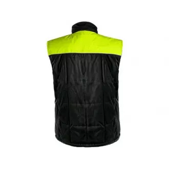 Pánska zimná vesta SEATTLE, fleece, čierno-žltá, veľ. XL