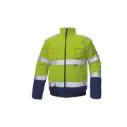 CLOVELLY pilot bunda HV žltá/navy M
