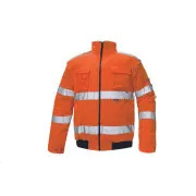 CLOVELLY pilot bunda HV oranžová 3XL