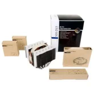NOCTUA Chladič CPU NH-D15, 2x 140mm, LGA1851, AM5, hnedá/strieborná