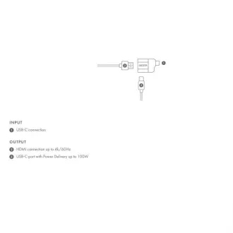 DICOTA USB-C do HDMI Mini adaptér s PD (4k/100W)