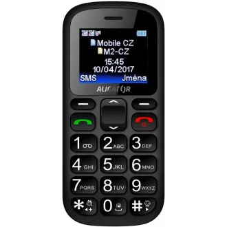 Aligator A321 Senior Dual SIM, šedá-čierna + nabíjací stojan