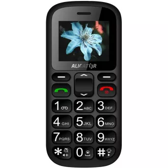 Aligator A321 Senior Dual SIM, šedá-čierna + nabíjací stojan