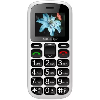 Aligator A321 Senior Dual SIM, šedá-čierna + nabíjací stojan