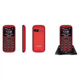 Aligator A720 4G Senior, červeno-čierna + nabíjací stojan