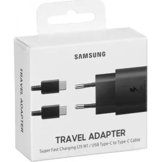 Samsung cestovná nabíjačka EP-TA800XWE, Quickcharge 25W, konektor USB-C, biela Samsung cestovná nabíjačka EP-TA800XWE, Quickcharge 25W, konektor USB-C, biela