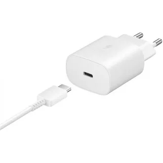 Samsung cestovná nabíjačka EP-TA800NWE, Quickcharge 25W, USB-C, biela Samsung cestovná nabíjačka EP-TA800NWE, Quickcharge 25W, USB-C, biela