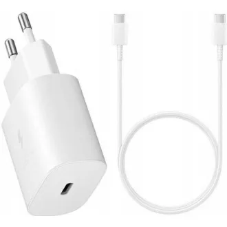 Samsung cestovná nabíjačka EP-TA800NWE, Quickcharge 25W, USB-C, biela Samsung cestovná nabíjačka EP-TA800NWE, Quickcharge 25W, USB-C, biela